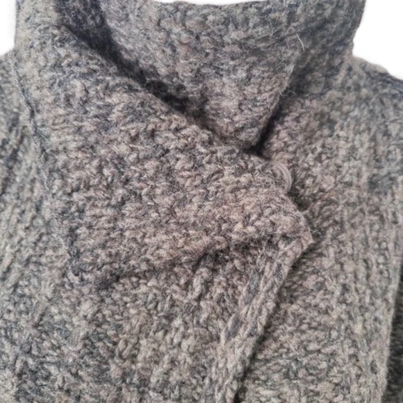 EILEEN FISHER 2x Brown Wool Blend Long Knee Length Cardigan Jacket Sweater EUC - Picture 5 of 5